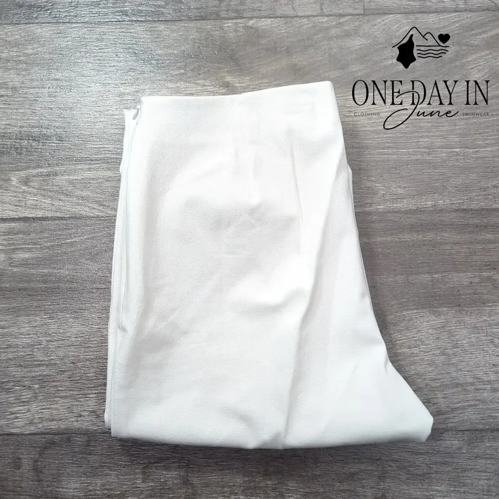 Lafayette 148 Lexington Ankle Pants White Cotton Stretch NWT $278 Size 2